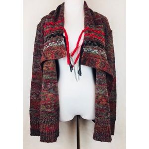 Daytrip Sweater Large Multicolor Open Cardigan